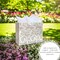 Gift Bag - Lace Patterned Large 13" Gift Bag with Tissue Paper, Elegant Gift Bag with Ribbon Handles for Weddings, Birthdays, Mother's Day, & Special Occasions. (White)